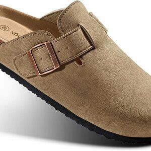 Women Clogs Faux Leather Comfort Mules Slippers Slip-On Unisex Shoes